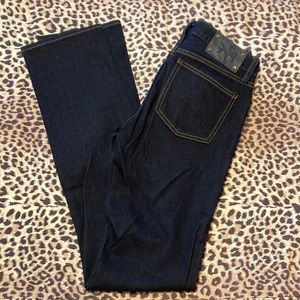 Tory Butch dark denim straight leg jeans